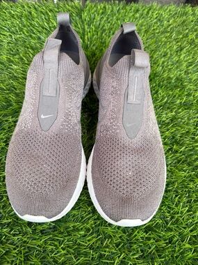 Nike Women’s Slip-On Knit Sneakers — Brown with White Sole